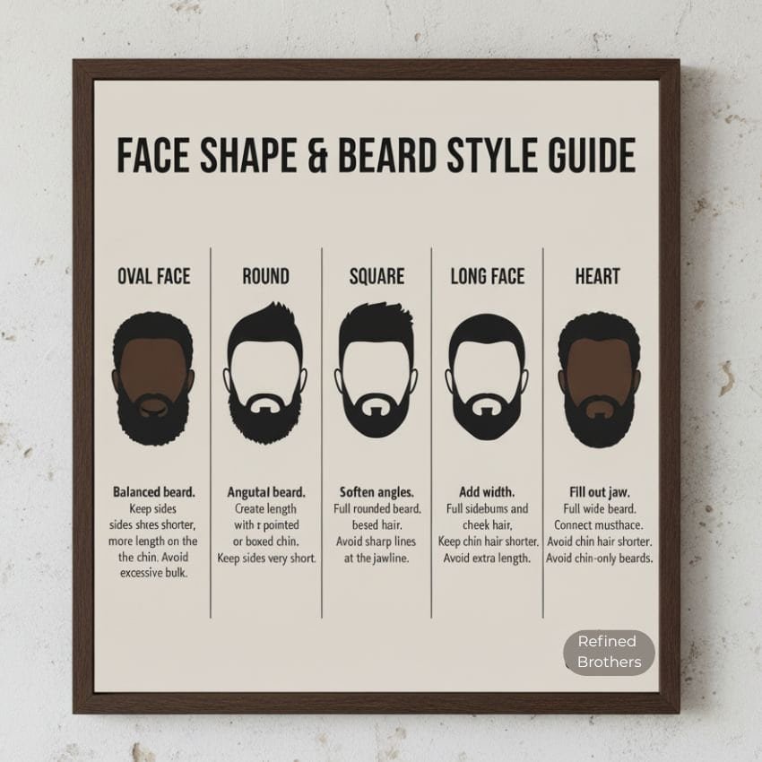 beard face shapes chart