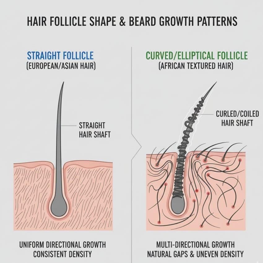 hair follicles growth pattern illustrations